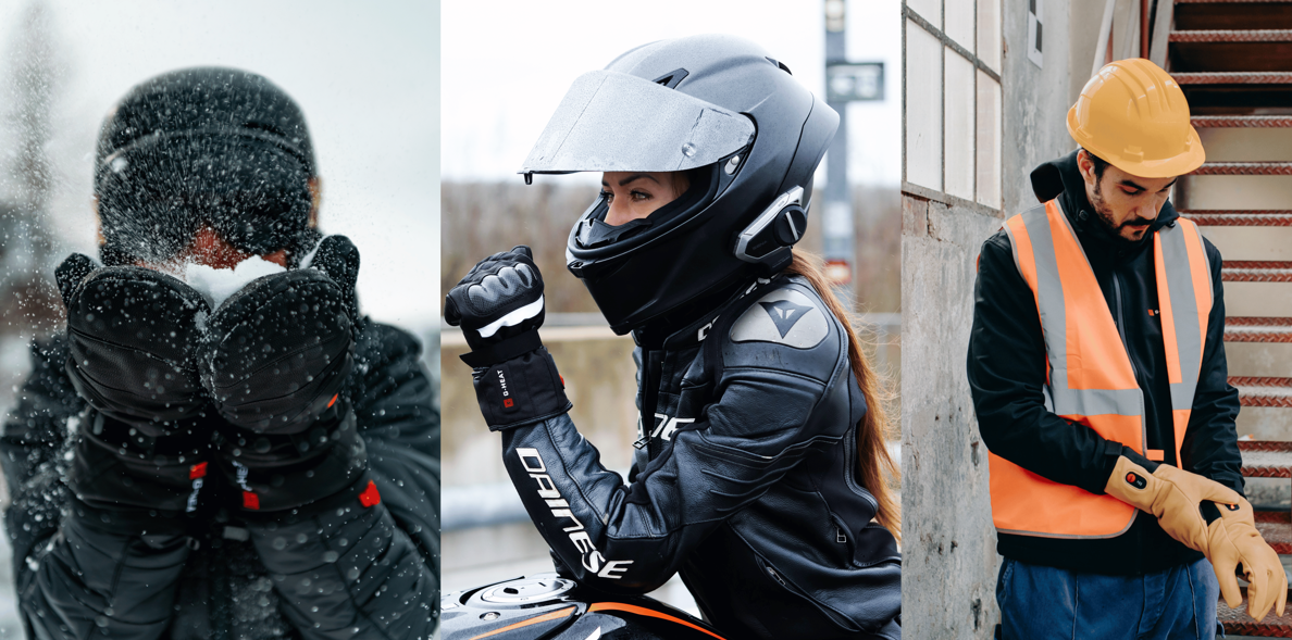 Gants Moto Chauffants G-Heat Rider MG03 Noir