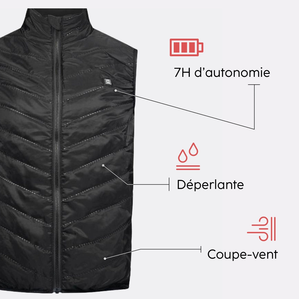 Sleeveless heated jacket