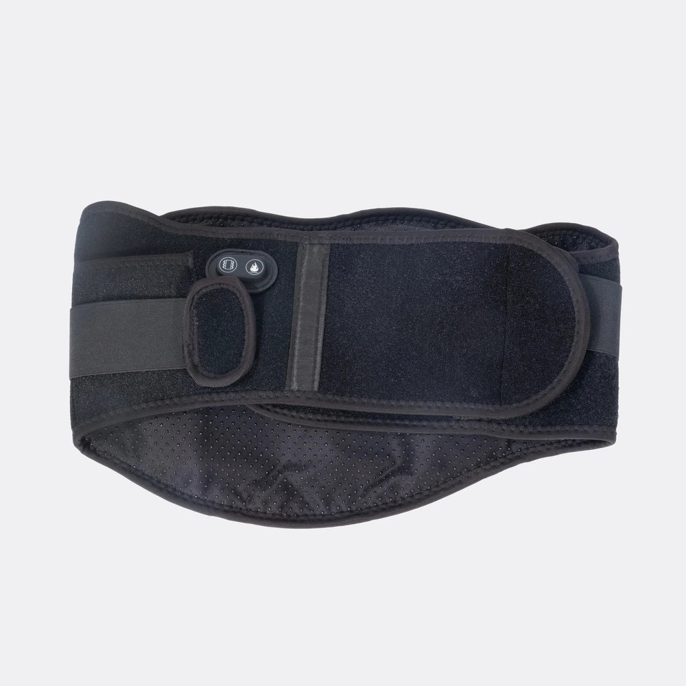 Heated and massaging lumbar belt