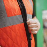 gilet rafraîchissant HV orange G-Heat© détail